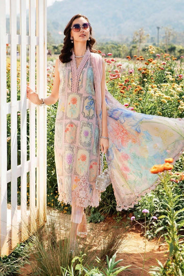 Embroidered Lawn 3 Piece Unstitched Suit MBL-MPT-2511-A-25 - Summer Collection